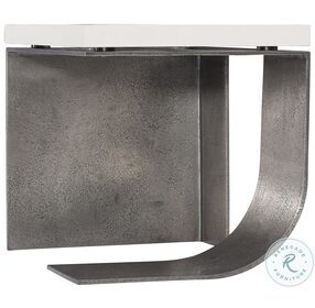 Catalina White Plaster And Graphite Bunching Table