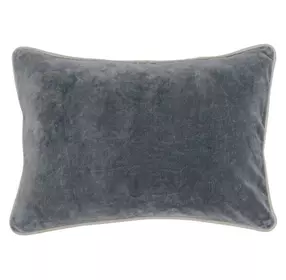 Heirloom Velvet Stone Gray Rectangular Accent Pillow Set of 2