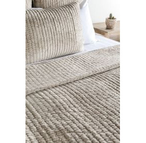 Bari Velvet Pebble King Quilt