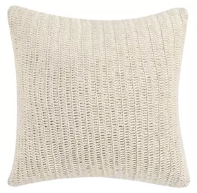 Macie and Rina Ivory Square Accent Pillow Set of 2