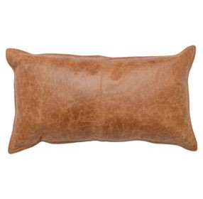 Soco Leather Dumont Chestnut 14 x 26" Accent Pillow Set of 2