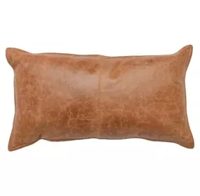 Soco Leather Dumont Chestnut 14 x 26" Accent Pillow Set of 2