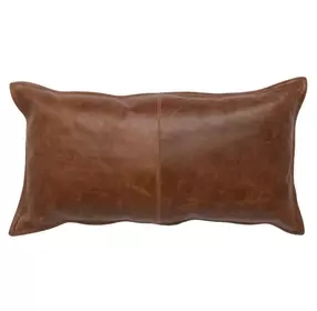 Soco Leather Kona Brown Rectangular Accent Pillow Set of 2