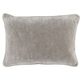 Heirloom Velvet Silver Rectangular Accent Pillow