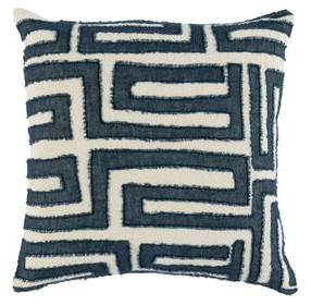 Villa Classics Mateo Azul Blue Square Accent Pillow Set of 2