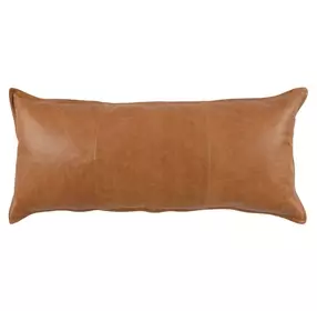 Soco Leather Dumont Chestnut 16 x 36" Accent Pillow