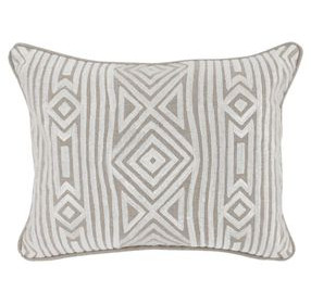 Intrigue Raleigh Natural and Ivory Rectangular Accent Pillow