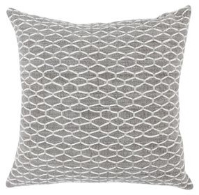 Intrigue Neville Gray Square Accent Pillow