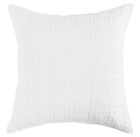 Carly White Euro Sham with Silvadur Tech