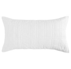 Carly White King Sham with Silvadur Tech