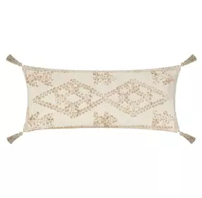 Comporta Farm Ivory and Natural Rectangular Accent Pillow