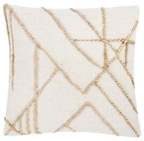 Comporta Sintra Ivory and Natural Square Accent Pillow Set of 2