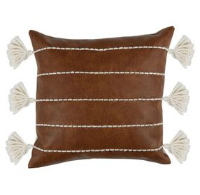 La Dolce Vita Brown Square Accent Pillow