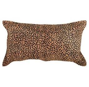 La Dolce Vita Leopard Hide Camel and Black Rectangular Accent Pillow Set of 2