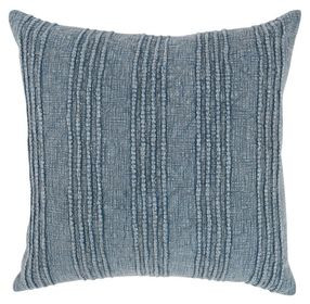 Gratitude Sea Fog Blue Square Accent Pillow