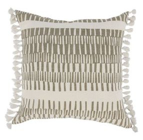 Heritage Craft Jagger Ivory Square Accent Pillow