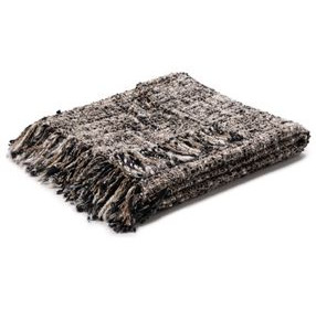 Throws Porter Black and Ivory Throw