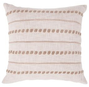 Melange Lago Ivory and Natural Square Accent Pillow Set of 2