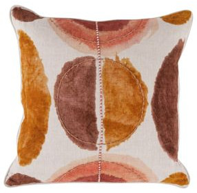 Melange Solar Clay and Cream Square Accent Pillow Set of 2