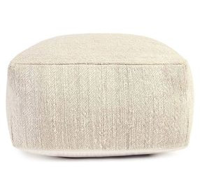 Poufs Halter Ivory Square Accent Pouf