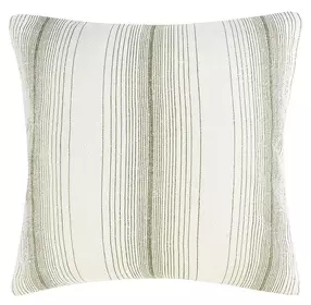 Stillness Theta Wheat Green and Cream Square Accent Pillow Set of 2