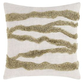 Stillness Passage Wheat Green and Beige Square Accent Pillow Set of 2