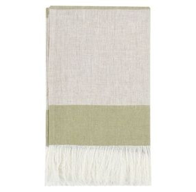 Throws Talara Wheat Green and Natural Throw