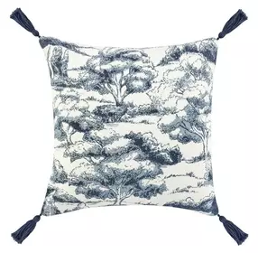 Villa Classics Stonework Denim Blue Square Accent Pillow Set of 2
