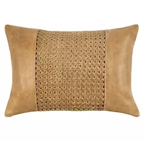 Timeless Toscano Leather Chestnut Brown Rectangular Accent Pillow Set of 2