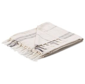 Throws Ria Ivory and Gray Throw