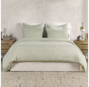 Jayson Linen Cashmere Sagebrush Queen Duvet