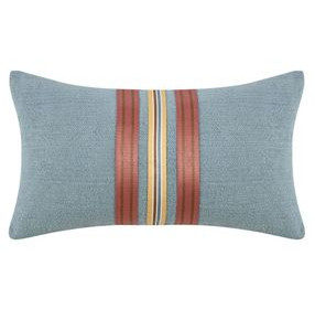 Boardwalk Breton Blue and Brown Rectangular Accent Pillow Set of 2