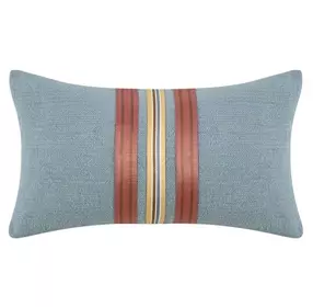 Boardwalk Breton Blue and Brown Rectangular Accent Pillow Set of 2