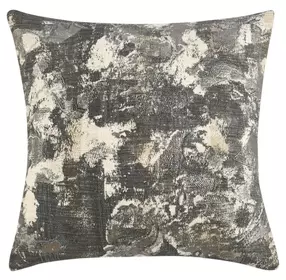 Boardwalk Luciana Gray and Cream Square Accent Pillow Set of 2