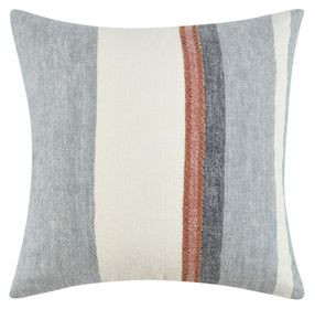 Boardwalk Taylor Blue and Cream Square Accent Pillow Set of 2