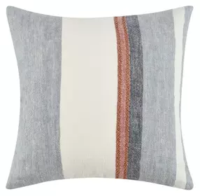 Boardwalk Taylor Blue and Cream Square Accent Pillow Set of 2