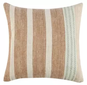 Boardwalk Sherry Hazel and Natural Square Accent Pillow Set of 2