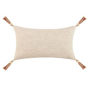 Boardwalk Sherry Solid Natural and Hazel Rectangular Accent Pillow Set of 2