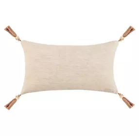 Boardwalk Sherry Solid Natural and Hazel Rectangular Accent Pillow Set of 2