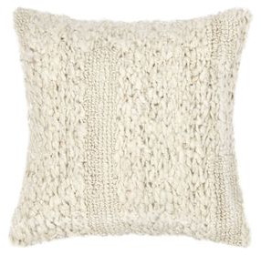 Renewed Sinclair Ivory Square Accent Pillow Set of 2