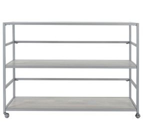 Glendora Silver Storage Rack with Casters