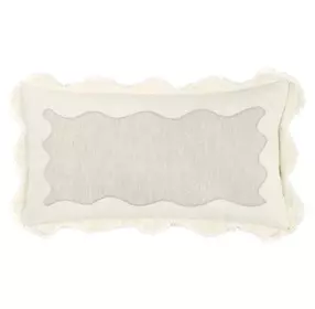 Catania Tollo Natural and Ivory Rectangular Accent Pillow Set of 2