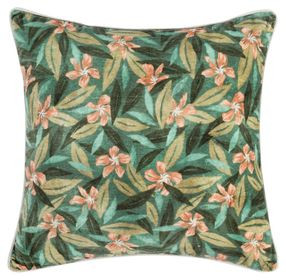Catania Lamia Green and Black Square Accent Pillow Set of 2