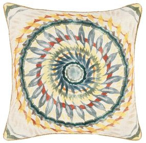 Catania Mesta Blue and Gray Square Accent Pillow Set of 2
