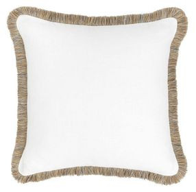 Radiant Oasis Cara Ivory and Natural Square Accent Pillow