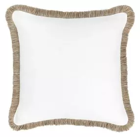 Radiant Oasis Cara Ivory and Natural Square Accent Pillow Set of 2