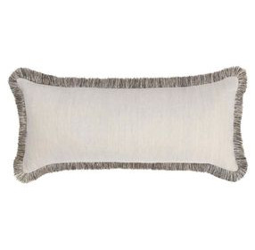 Radiant Oasis Nola Natural and Black Rectangular Accent Pillow