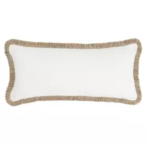 Radiant Oasis Cara Ivory and Natural Rectangular Accent Pillow