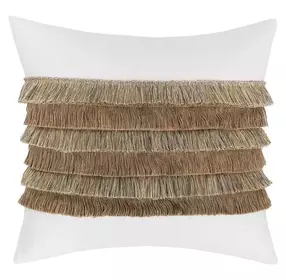 Radiant Oasis Safi Ivory and Natural Square Accent Pillow Set of 2