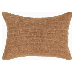 Fable Cognac Brown Rectangular Accent Pillow